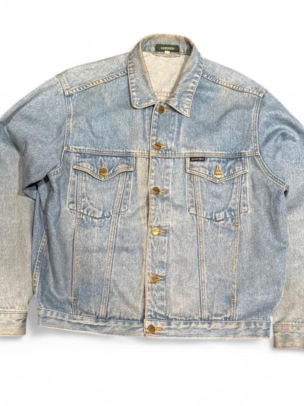 Vintage Giordano Faded Light Wash Denim Jacket